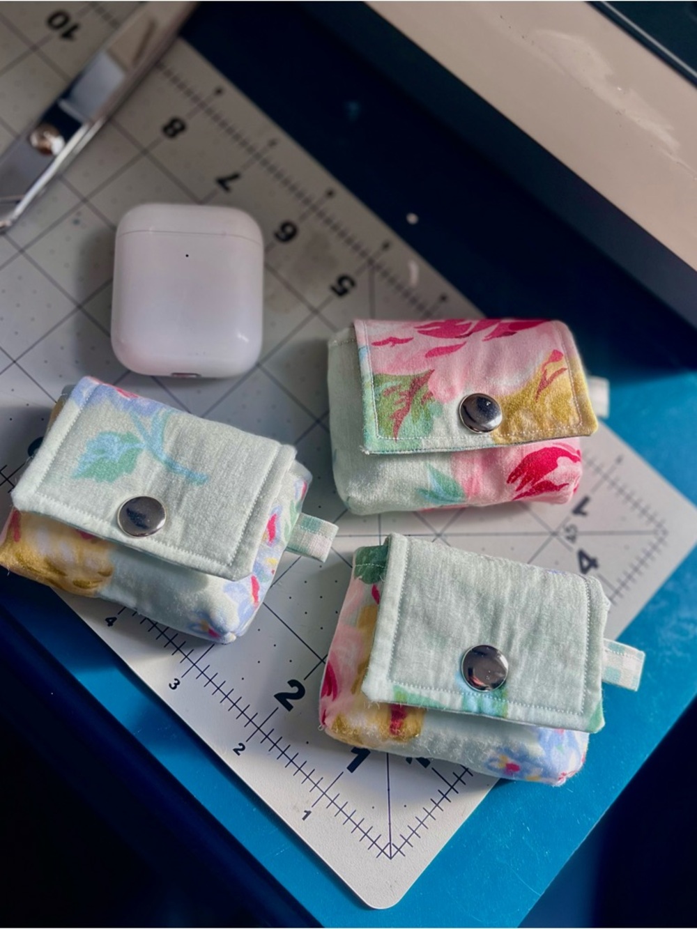 Floral Fabric AirPod Pro Case Pouches - Pastel Multi